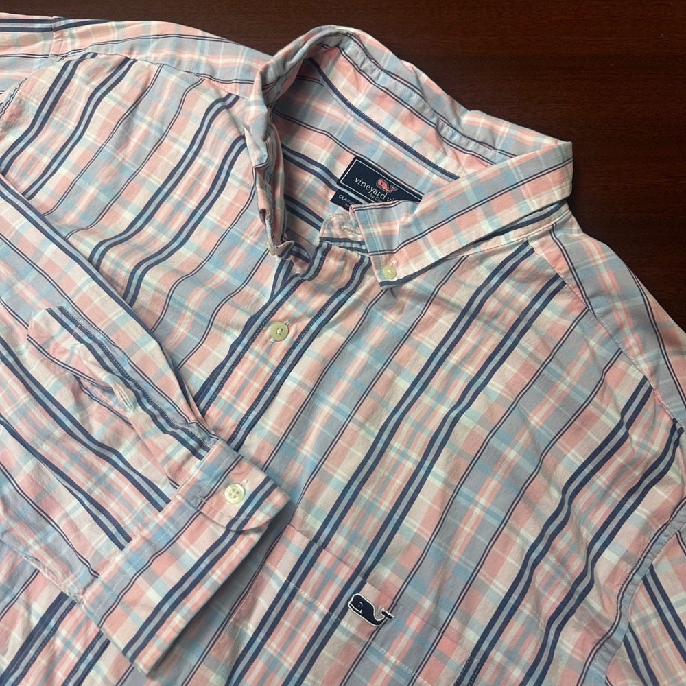 Vineyard Vines Tucker Shirt Mens 2XB Plaid Classic Fit Button Down Cotton Preppy - Picture 2 of 7